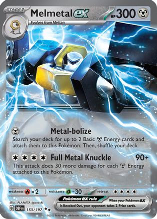Melmetal ex 153 - SV03 Obsidian Flames Holofoil (LP) - Game Nerdz