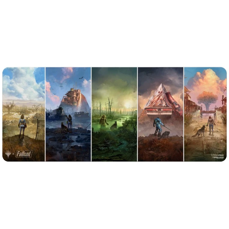 Ultra PRO 6フィートプレイマット Fallout ウェイストランド Ultra Pro Playmat: MTG - Fallout Wasteland Basic Lands Medley (6ft