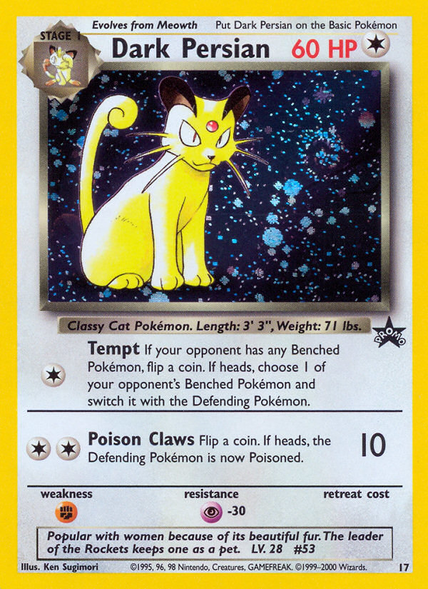 Dark Persian 17/53 - Wizards Black Star Promos Holofoil (LP) - Game Nerdz