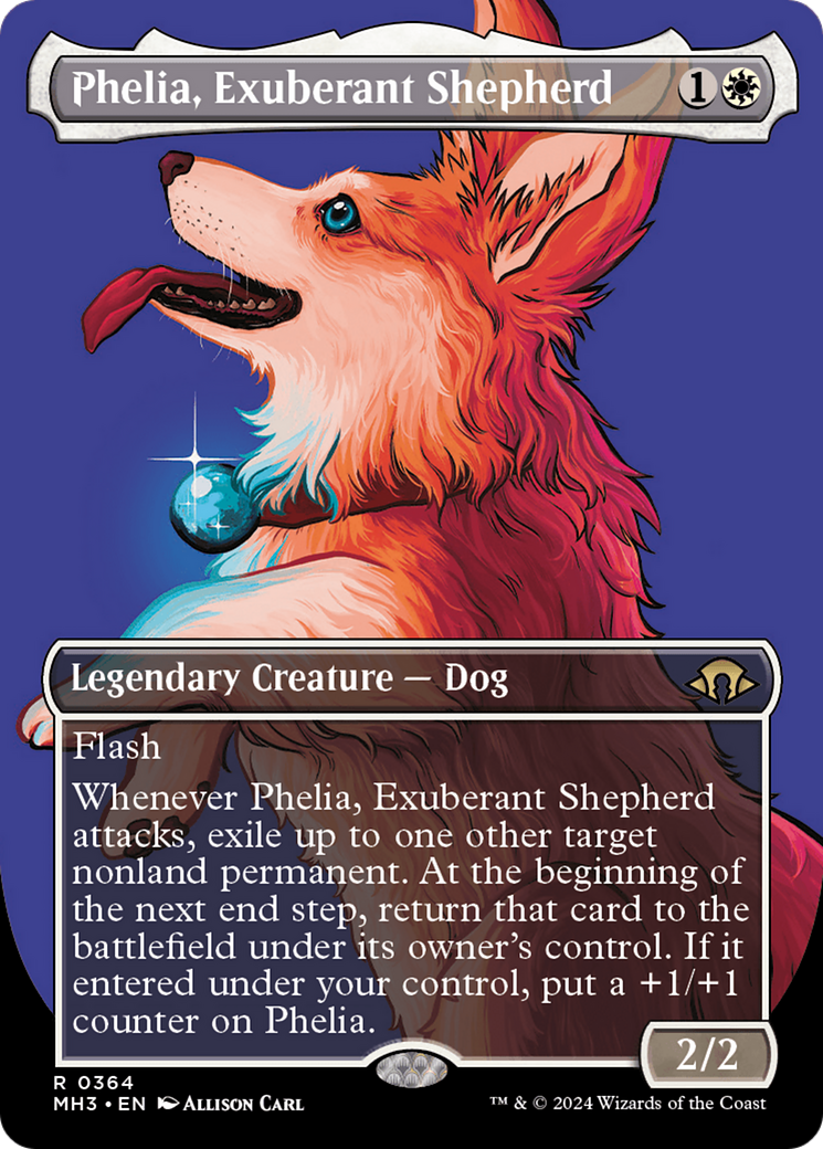 Phelia, Exuberant Shepherd (Borderless) [Modern Horizons 3] Heavily Played Foil