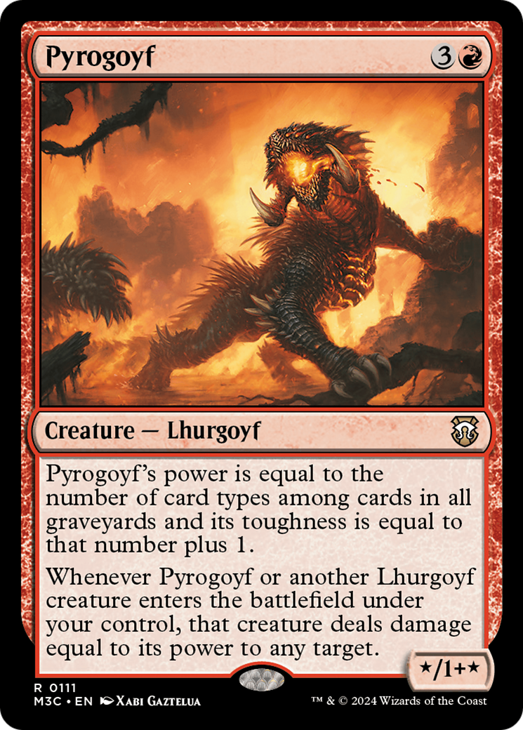 MTG パイロゴイフ Pyrogoyfリップル foil 3枚セット Pyrogoyf (M3C-111) - Modern Horizons 3 Commander - Game Nerdz