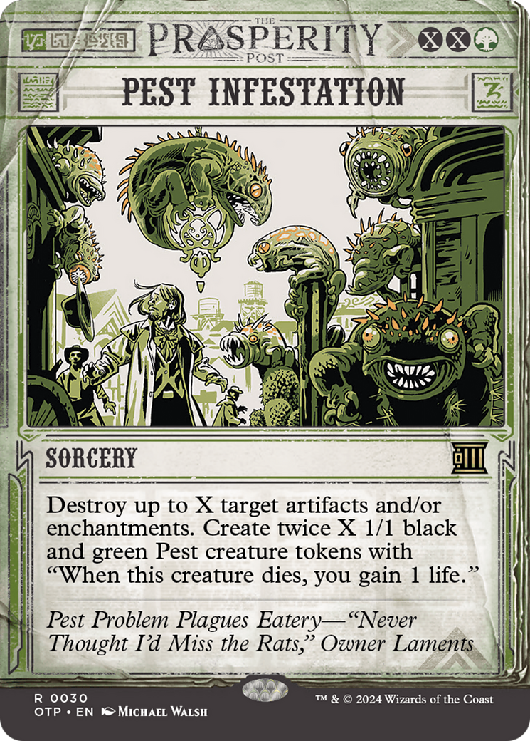 Pest Infestation (OTP-030) - Breaking News: (Showcase) (Borderless) Foil -  Game Nerdz