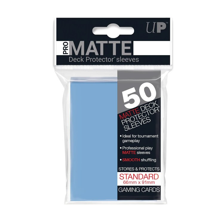 Ultra Pro Sleeves: Standard Size PRO-Matte - Light Blue (50ct) - Game Nerdz