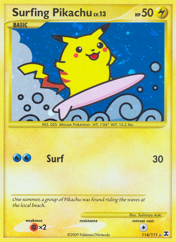 Surfing Pikachu 114/111 - Rising Rivals Holofoil (MP) - Game Nerdz