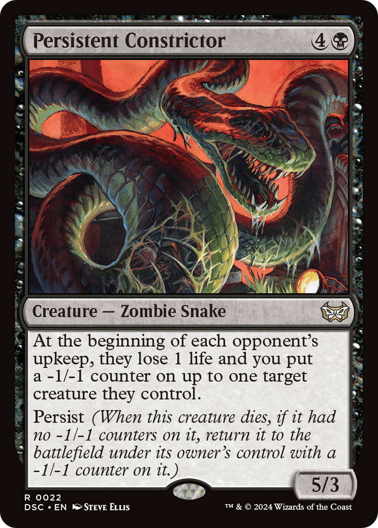 snake cards mtg Secret Lair Drop Snake Green Deathtouch custom token for Magic Snake 1/1