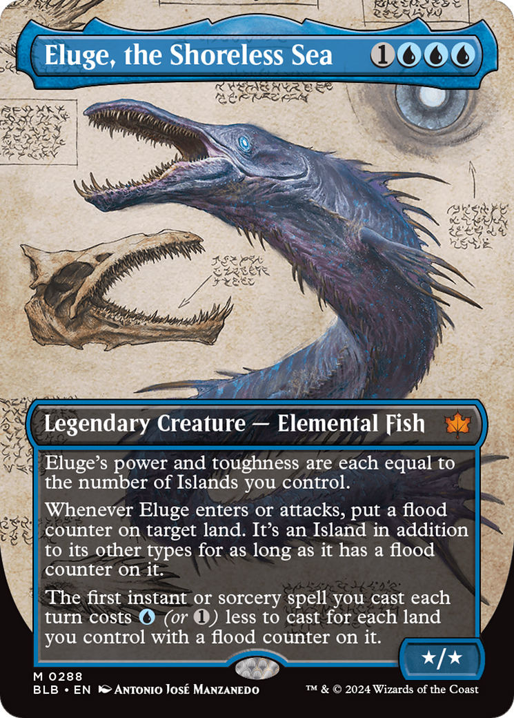 MtG Bloomburrow Mythic Rare Eluge, the Shoreless Sea #288 [Borderless FOIL]