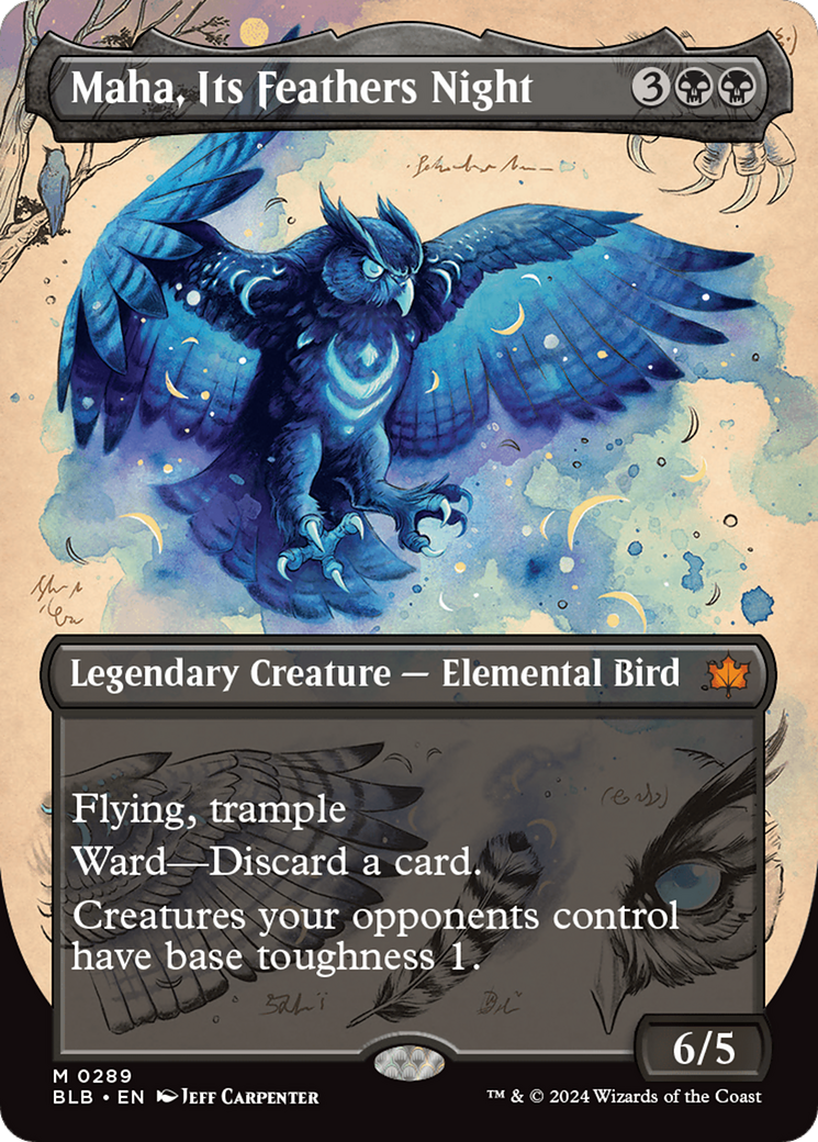 mtg bloomburrow showcase cards Wick, the Whorled Mind (Showcase) [Bloomburrow] Create X tokens that are copies of target token you control Maha, Its Feather Night (Borderless)