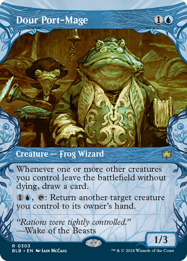 mtg bloomburrow frog cards Mistbreath Elder (Showcase) [Bloomburrow] Bloomburrow (BLB) #189 Illustrated by Martin Wittfooth Magic The Gitrog Monster (Borderless) [Bloomburrow