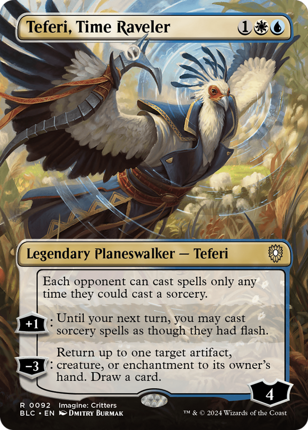 Teferi, Time Raveler (BLC-092) - Bloomburrow Commander