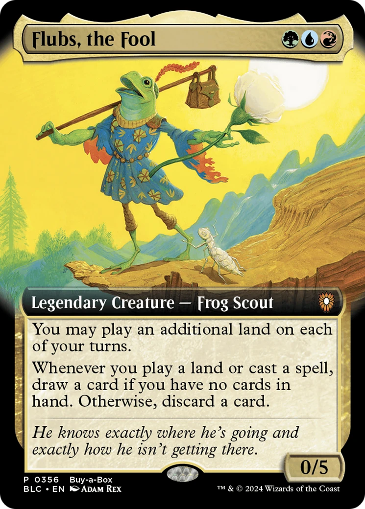 マジック：ザ・ギャザリング Flubs, the Fool MTG commander deck Flubs, the Fool (BABP-356) - Bloomburrow Commander: (Extended Art