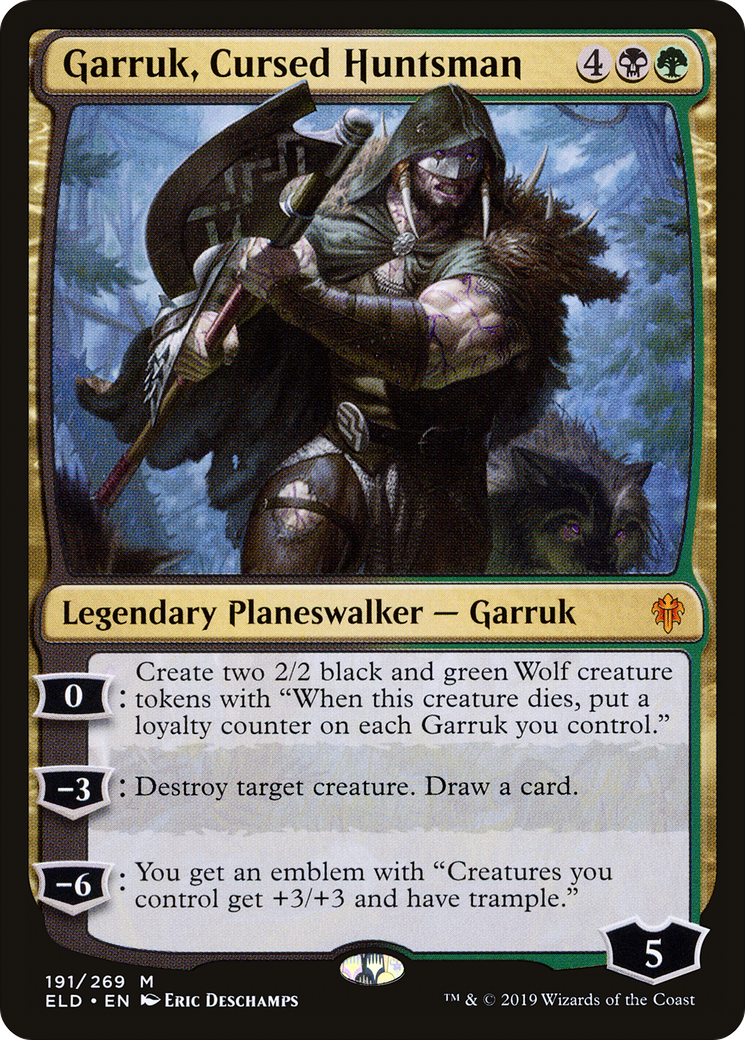 Garruk, Cursed Huntsman (ELD-191) - Throne of Eldraine - Game Nerdz