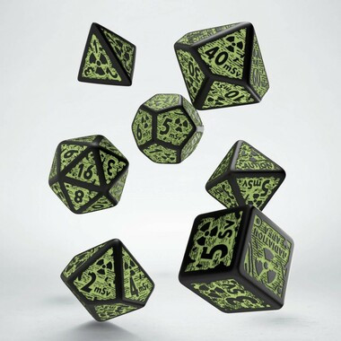 Nuke Dice Set Glow-in-the-Dark (7) - Game Nerdz