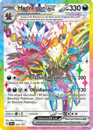 Hydreigon ex 223 - SV08 Surging Sparks Holofoil - Game Nerdz Hydreigon ex 223 - SV08 Surging Sparks Holofoil - Game Nerdz