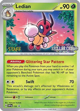 Ledian - SVP133 [Staff] 133 - SV Scarlet Violet Promo Cards Reverse  Holofoil - Game Nerdz