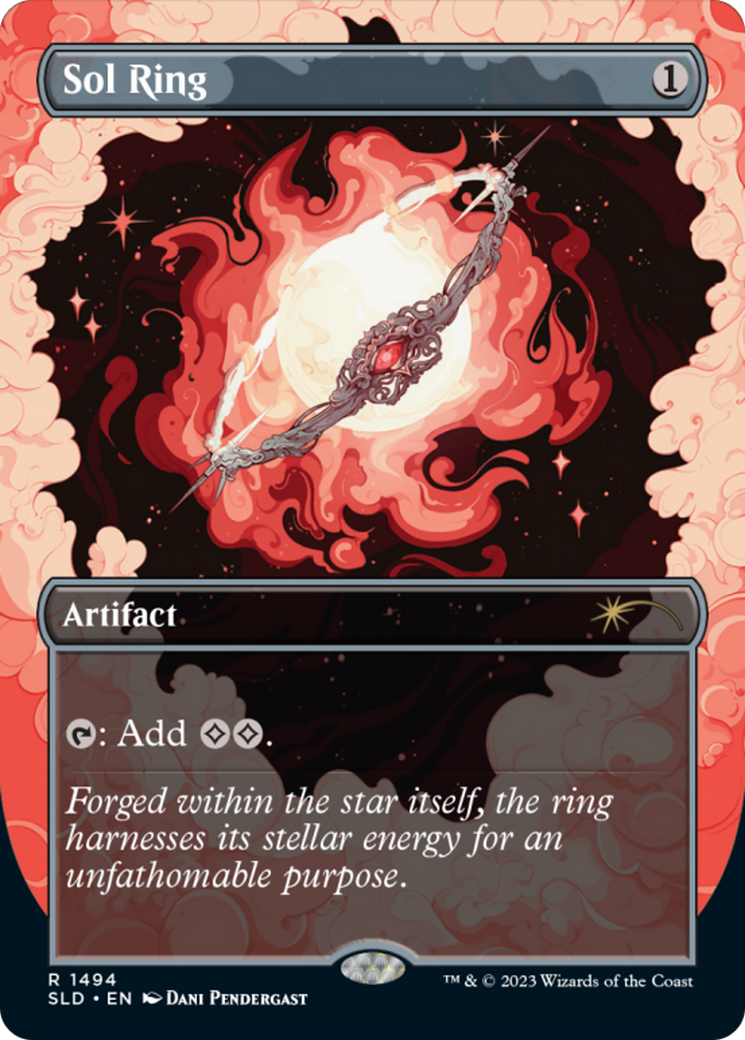 sol ring final fantasy mtg (Borderless Alternate Art) [Commander Masters] none) element.class Sol Ring (SLD-1494) - Secret