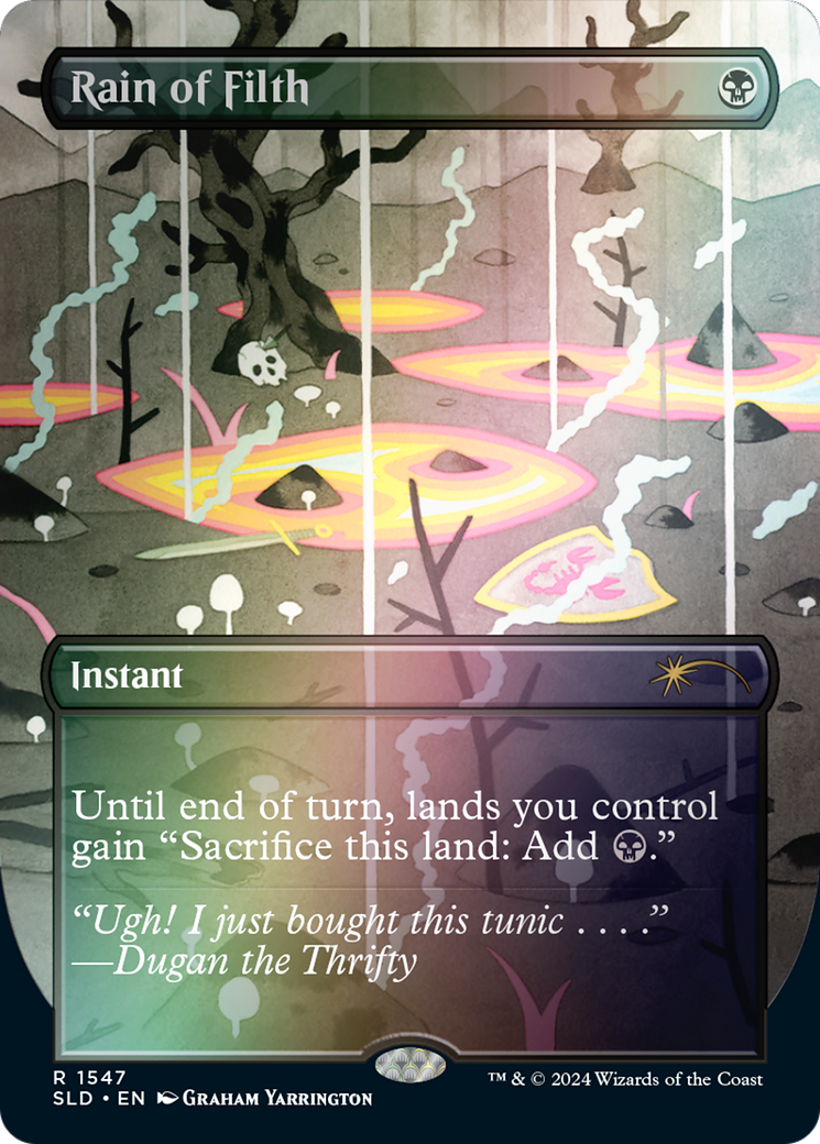 MTG汚物の雨/Rain of Filth１枚foil EN Rain of Filth (SLD-1547☆) - Secret Lair Drop (Borderless) Foil