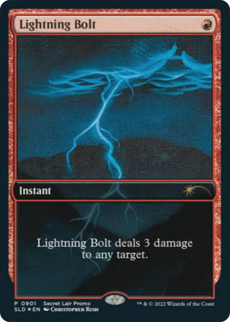 Lightning Bolt (SLD-901) - Secret Lair Drop: (Full Art) Foil