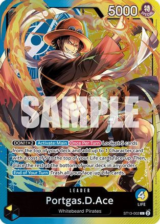 Portgas.D.Ace (002) (ST13-002) Ultra Deck: The Three Brothers Foil