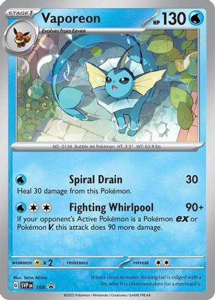 Vaporeon - 168 (Cosmo Holo) - SV Scarlet Violet Promo Cards