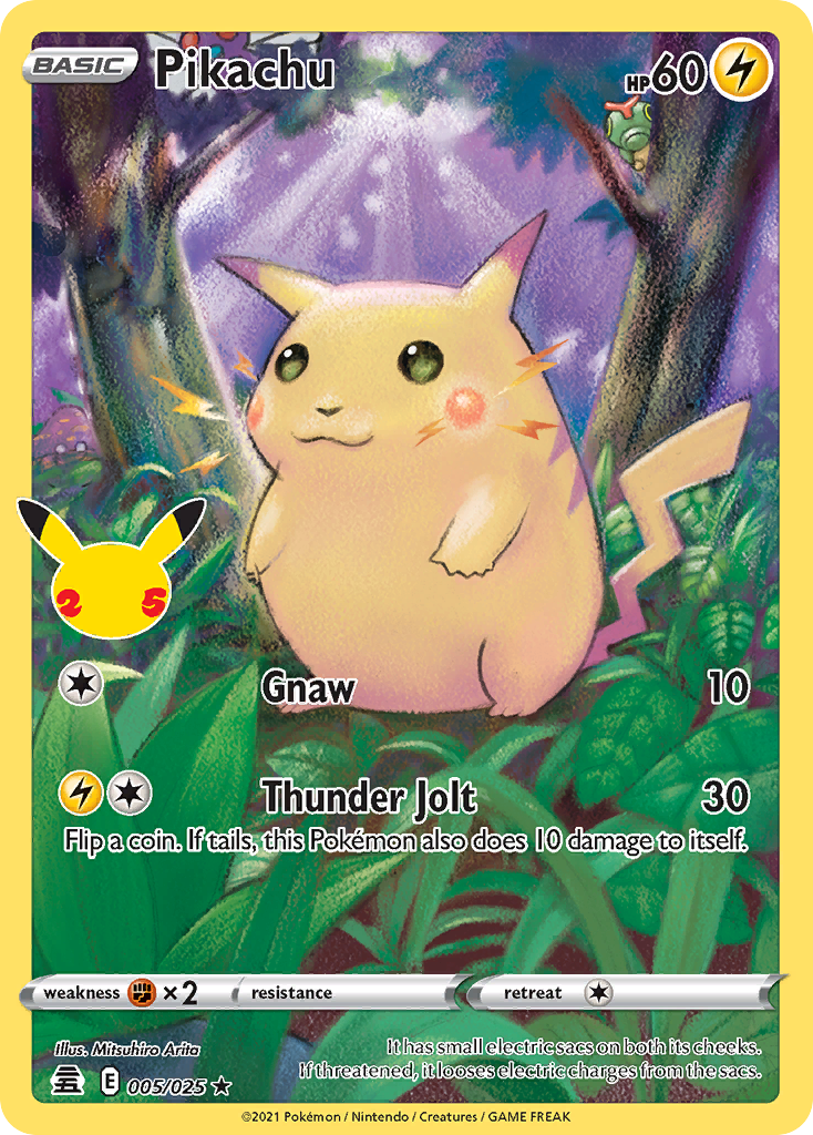 how much does a pikachu pokemon card cost The Company International - 005/025 this card is the perfect way to showcase your collection. Pikachu Yellow Cheeks 1999 Pokemon