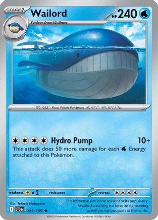 Wailord - 041/159 41 - SV09 Journey Together Holofoil - Game Nerdz