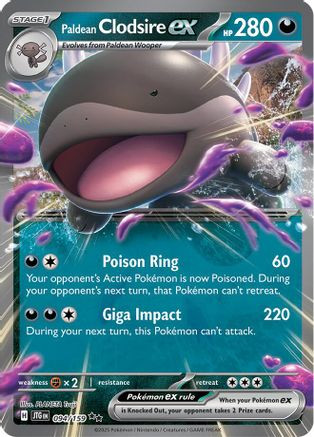 Paldean Clodsire ex 94 - SV09 Journey Together Holofoil - Game Nerdz