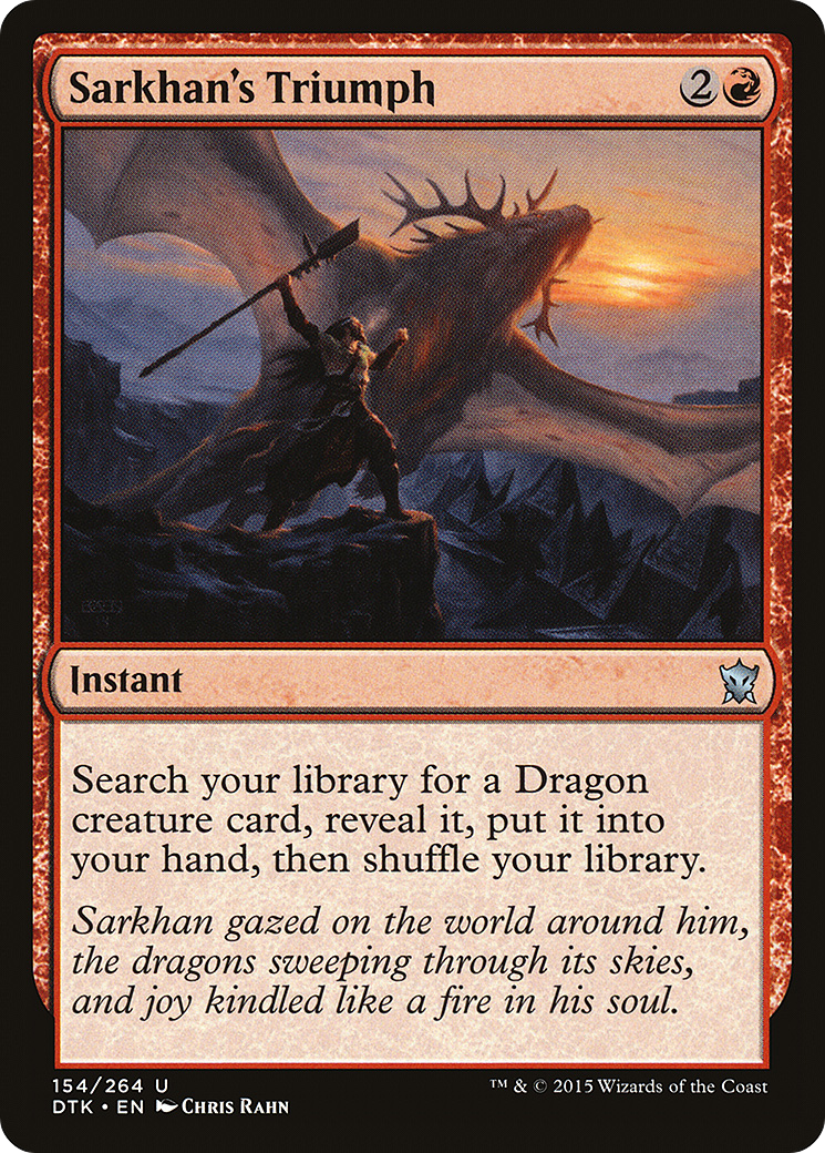 Magic The Gathering Tarkir Triomphe De Sarkhan (Sarkhan's Triumph) · Dragons Of Tarkir (DTK Wizards Of The Coast