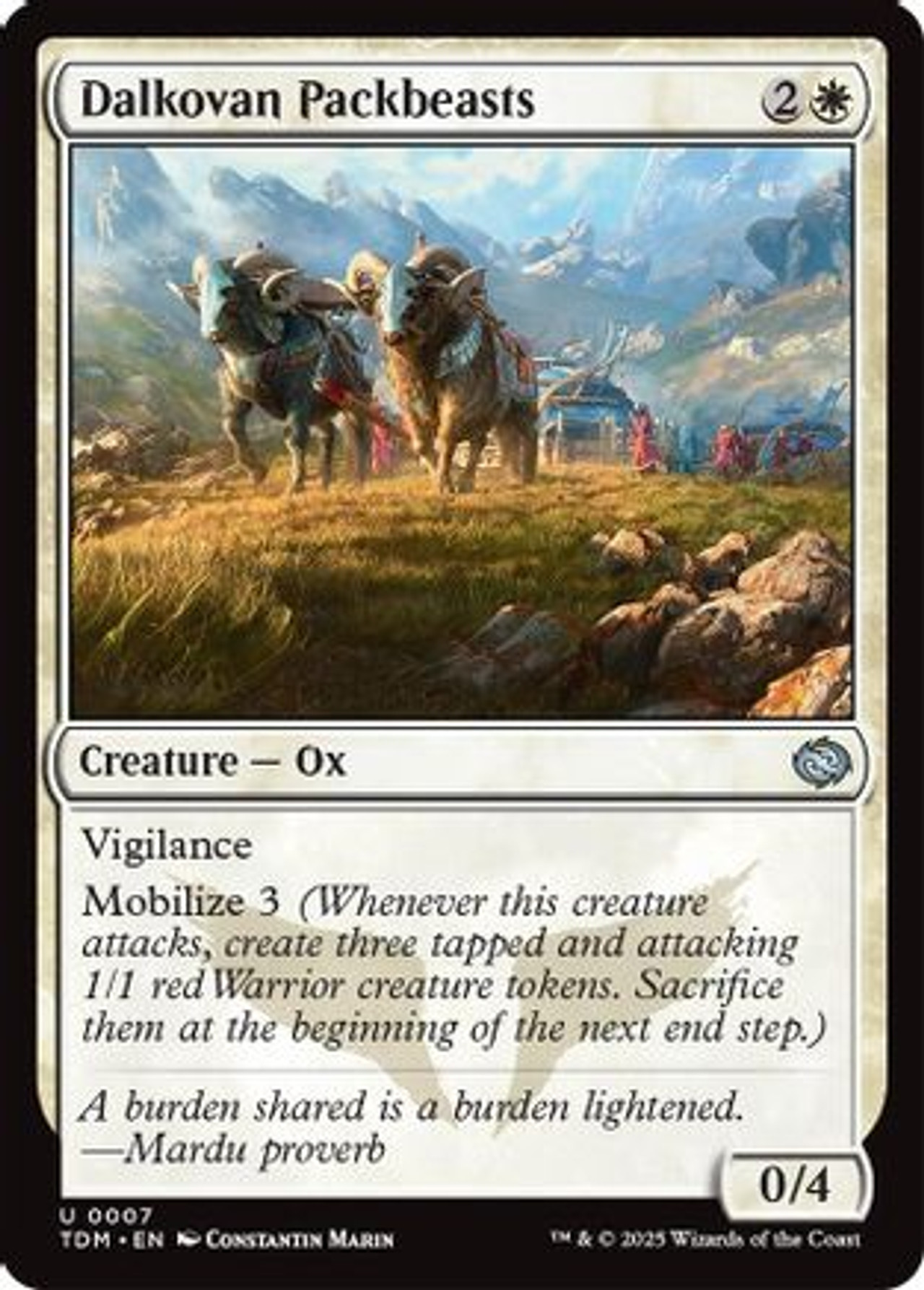 MTG ダンダーン Dalkovan Packbeasts (TDM-007) - Tarkir: Dragonstorm - Game Nerdz
