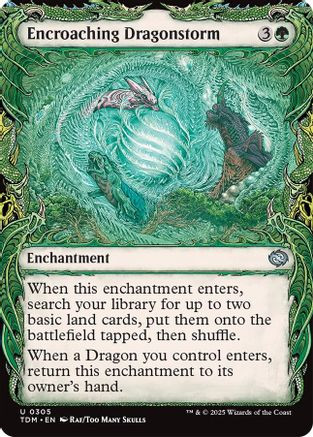 Encroaching Dragonstorm (TDM-305) - Tarkir: Dragonstorm: (Showcase,  enchantment) - Game Nerdz
