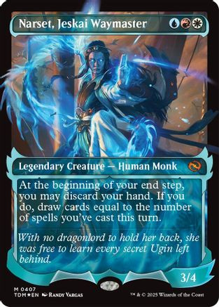 narset card sleeves Shiko and Narset, Unified (Borderless) [Tarkir: Dragonstorm Commander] main image 0