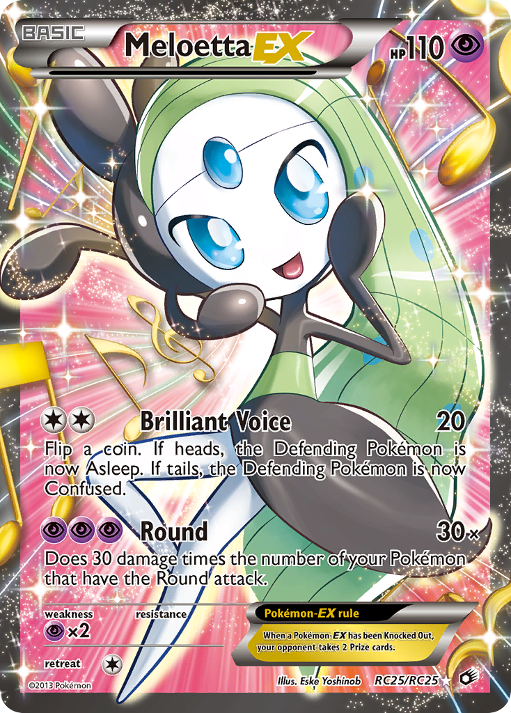 pokemon rc cards Meloetta-EX RC25/113 - Legendary Treasures Holofoil (LP) Pokemon Black Pikachu RC29/RC32 - Generations: Radiant