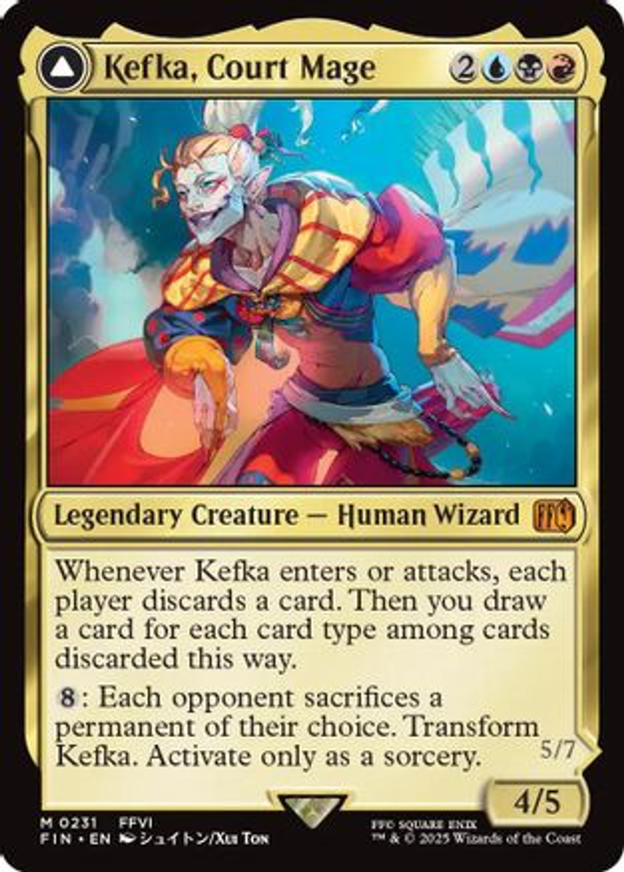 マジック：ザ・ギャザリング Kefka, Court Mage EN showcase foil Kefka, Court Mage (FIN-231) - FINAL FANTASY Foil - Game Nerdz