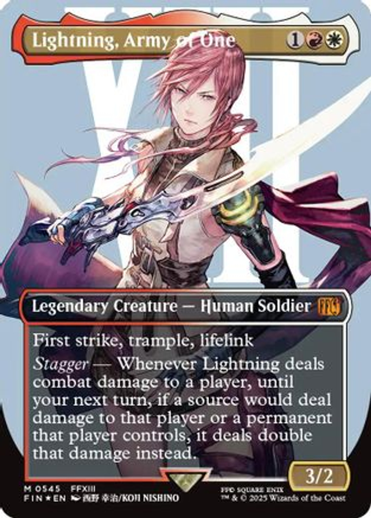 マジック：ザ・ギャザリング Lightning, Army of One (FFXIII)foil MTG Final Fantasy LIGHTNING, ARMY OF ONE (SURGE FOIL) (545