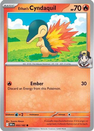 cyndaquil pokemon card holographic 059 Sandstorm Weakness Water 2 Resistance None None Retreat Cost Cyndaquil - SWSH221 (Cosmos Holo)