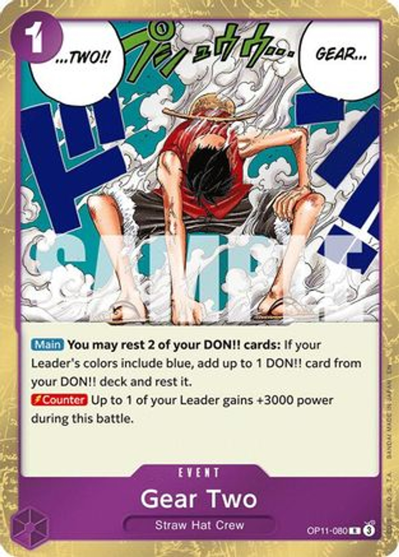Gear Two (OP11-080) A Fist of Divine Speed Foil - Game Nerdz