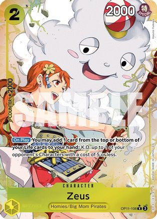 Zeus (Alternate Art) (OP11-106) A Fist of Divine Speed Foil - Game