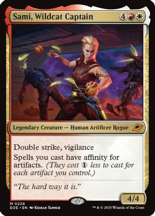 (226) Magic The Gathering Edge of Eternities Single: Sami, Wildcat Captain Holo Mythic
