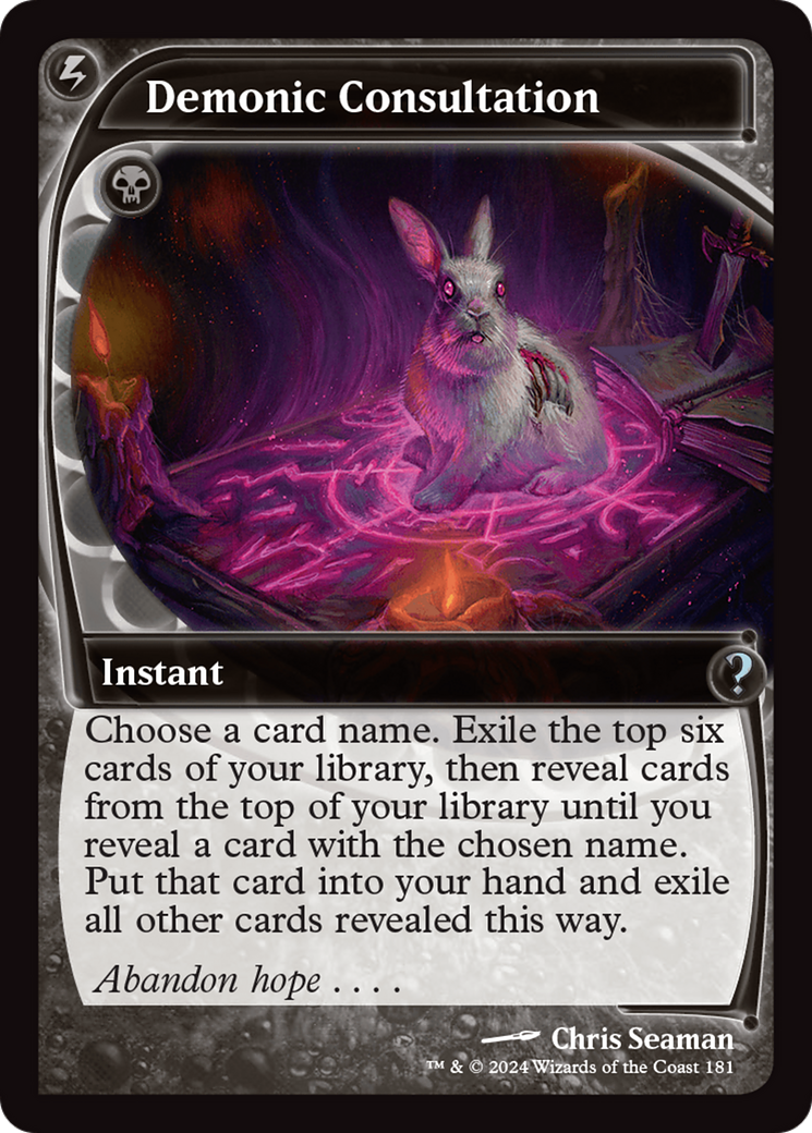 マジック：ザ・ギャザリング Demonic Consultation mb2 foil Demonic Consultation (MB2-181) - Mystery Booster 2 Foil - Game Nerdz