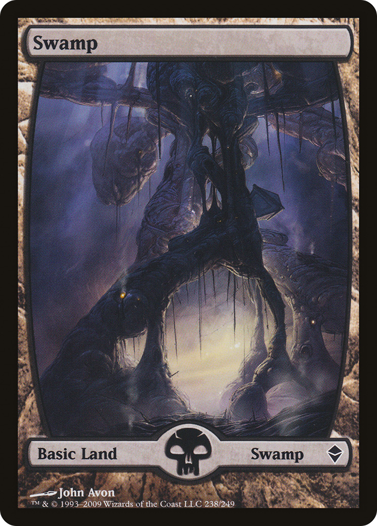 MTG　アートプリント　沼　サインド　ゼンディカー　238　John Avon Swamp (ZEN-238) - Zendikar Foil - Game Nerdz