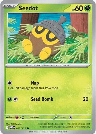 seedot pokemon card (71/107) (Stamped) [EX: Deoxys] if Seedot would be damaged by an attack Seedot 2005 EX: Deoxys #071/107