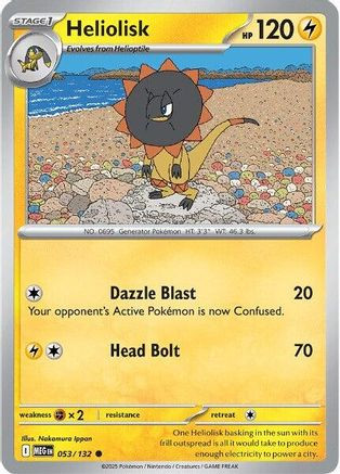 pokemon heliolisk card [JP] - 053/193 (053/193) Lightning Lightning Static Shock (30) Lightning Heliolisk  Guardians Rising (GRI)
