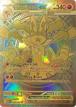 Mega Lucario ex - 188/132 188 - ME01 Mega Evolution Holofoil