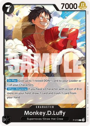 luffy pokemon card Monkey.D.Luffy (Pre-Release Tournament) (P-036)