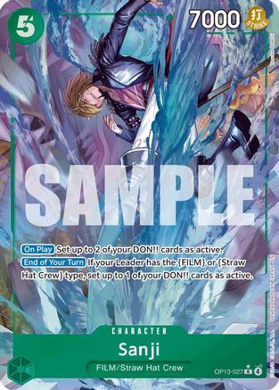 Sanji (Alternate Art) (OP13-027) Carrying On His Will Foil - Game