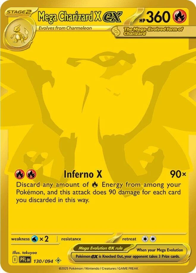 Mega Charizard X ex - 130/094 130 - ME02 Phantasmal Flames