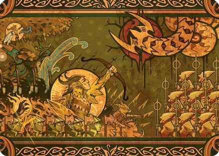 gold stamped art cards mtg Thrill of Possibility Card (Gold-Stamped Signature) [Strixhaven: School of Mages Art Series] The Lost Caverns of Ixalan Art Series Rarity Elspeth, Sun's Champion Art Card