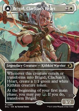 MtG Lorwyn Eclipsed Rare Brigid, Clachan's Heart // Brigid, Doun's Mind #285 [Borderless]