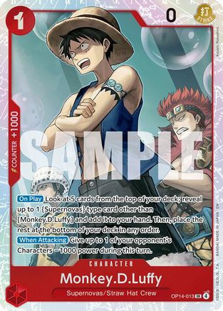 Monkey.D.Luffy (OP14-013) The Azure Sea's Seven Foil - Game Nerdz