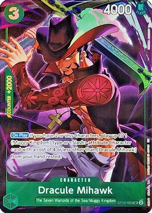 Dracule Mihawk (Illustration Box Vol.4) (ST12-003) One Piece Promotion Cards Foil - Game Nerdz Dracule Mihawk (Illustration Box Vol.4) (ST12-003) One Piece Promotion Cards Foil - Game Nerdz