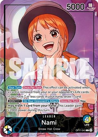 ホールケーキアイランド　プロモのみ　ナミ OP11-041 Nami (Whole Cake Island Arc) (OP11-041) One Piece Promotion Cards